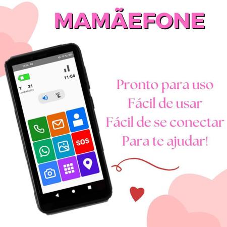 Imagem de Smartphone mamãefone 4g 64gb tela grande 6.5 botão sos zap - SAMSUNG