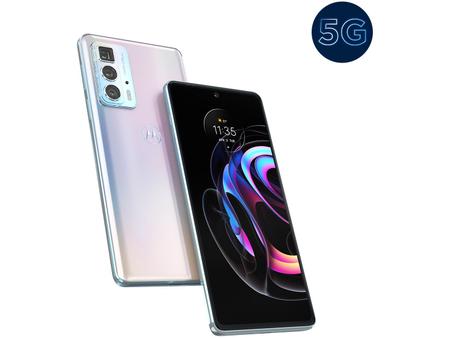 Imagem de Smartphone Motorola Edge 20 Pro 256GB Branco 5G 12GB RAM Tela 6,7” Câm. Tripla + Selfie 32MP