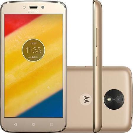 Imagem de Smartphone Motorola Moto C Plus Dual Chip Tela 5" Quad-Core 16GB 4G Wi-Fi Câmera 8MP - Ouro