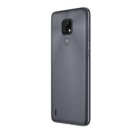 Imagem de Smartphone Motorola Moto E7 XT2081-1, Cinza Metálico, Tela 6.5", 4G+Wi-Fi, Android 10, 48MP+2MP, Frontal 5MP,64GB