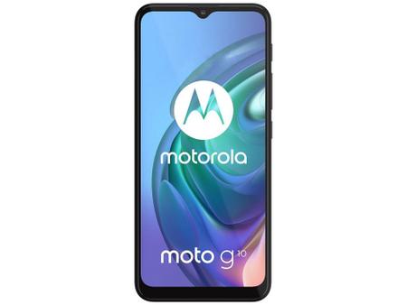 Imagem de Smartphone Motorola Moto G10 64GB Cinza Aurora - 4G 4GB RAM Tela 6,5” Câm. Quádrupla + Selfie 8MP