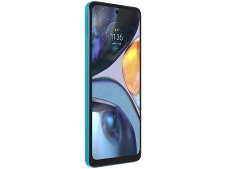 Imagem de Smartphone Motorola Moto G22 128GB Azul 4G 4GB RAM Tela 6,5" Câm. Quádrupla + Selfie 16MP