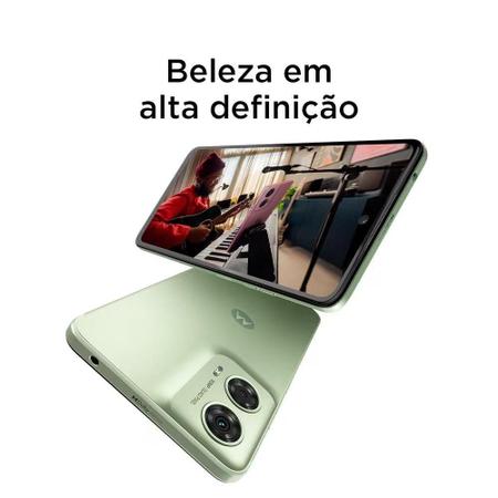 Imagem de Smartphone Motorola Moto G24 4G 128GB 4GB + 4GB RAM Boost Câmera Traseira 50MP + 2MP Selfie 8MP Tela 6.6"  Verde