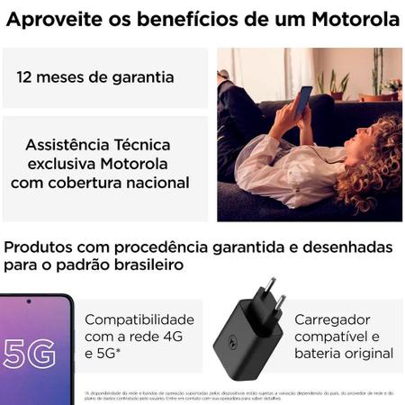 Imagem de Smartphone Motorola Moto G34 128GB 5G Tela 6,5  Câmera Dupla 50MP Selfie 16MP Dual Chip Android 14