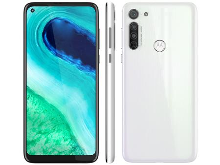 Imagem de Smartphone Motorola Moto G8 64GB Branco Prisma 4G - 4GB RAM Tela 6,4” Câm. Tripla + Câm. Selfie 8MP