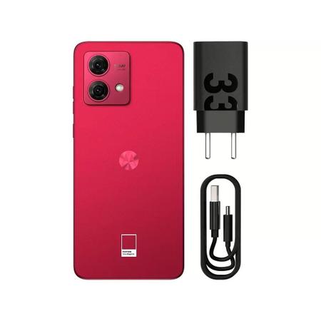 Imagem de Smartphone Motorola Moto G84 5G 256GB - Viva Magenta - Vegan Leather, RAM 8GB, Câmera Dupla 50MP + 8MP, Selfie 16MP e Tela 6,55"