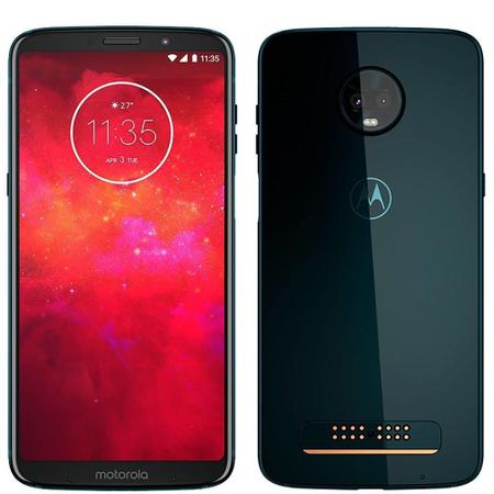 Imagem de Smartphone Motorola Moto Z3 Play Stéreo Speaker, Índigo, Tela 6.1", 4G+WiFi+NFC, Android 8.1, 64GB