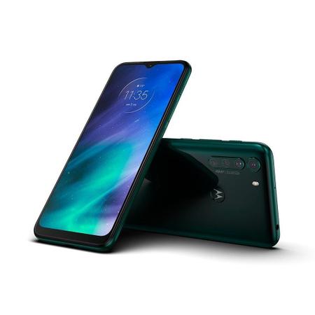 Imagem de Smartphone Motorola One Fusion Verde Esm., Tela 6.5", Câm.Traseira 48 + 8 + 5 + 2 MP, Frontal 8MP, 128GB