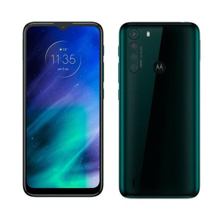 Imagem de Smartphone Motorola One Fusion Verde Esm., Tela 6.5", Câm.Traseira 48 + 8 + 5 + 2 MP, Frontal 8MP, 128GB