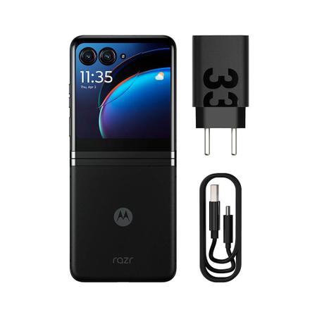 Imagem de Smartphone Motorola Razr 40 Ultra 5G 256GB 8GB RAM Câmera Dupla 12MP+13MP Selfie 32MP 6,9"-Preto