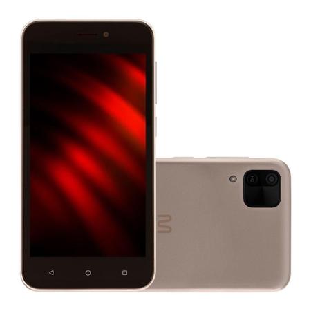 Imagem de Smartphone Multilaser E 2 3G 32GB Wi-Fi Tela 5 pol. Dual Chip 1GB RAM Android 11  - Dourado - P9149