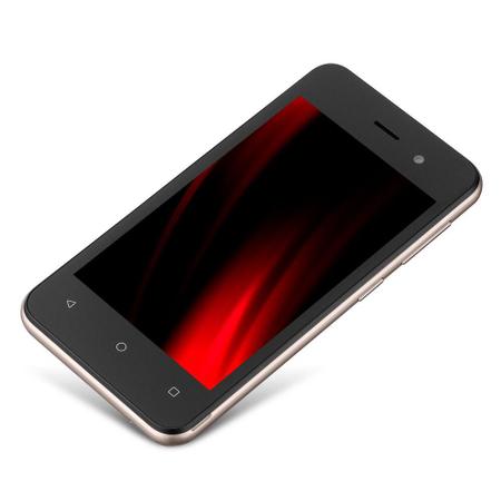 Imagem de Smartphone Multilaser E Lite 2 3G 32GB Wi-Fi Tela 4 pol. Dual Chip 1GB RAM Android 10 (Go edition) Processador Quad Core - Dourado - P9147
