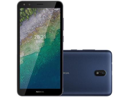 Imagem de Smartphone Nokia C01 Plus 32GB Azul 4G Octa-Core - 1GB RAM Tela 5,45” Câm. 5MP + Câm. Selfie 5MP