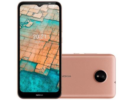 Imagem de Smartphone Nokia C20 32GB Dourado 4G Octa-Core - 2GB RAM Tela 6,5” Câm. 5MP + Câm. Selfie 5MP