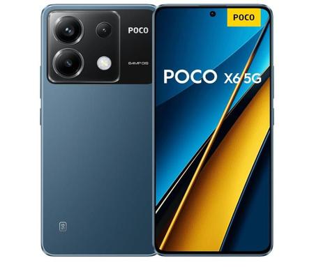 Imagem de Smartphone Poco X6 5G Global 256GB /12GB RAM Dual SIM Tela 6.67" -Azul *ipla, Android 13 e Processador Octa-Core