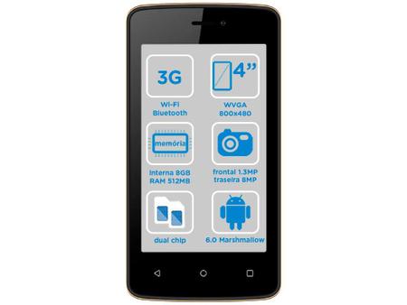 Imagem de Smartphone Positivo Twist Mini S430 8GB Dourado