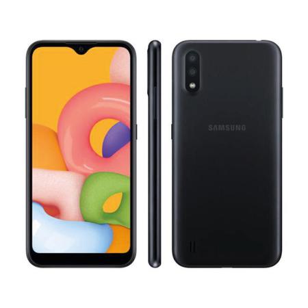 Imagem de Smartphone Samsung Galaxy A01 32GB 2GB RAM Câmera Dupla 13MP Tela 5.7" - Preto