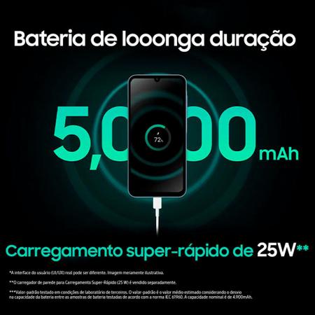 Imagem de Smartphone Samsung Galaxy A15 256GB 4G 6,5 4GB RAM Câmera Tripla 50MP Selfie 13MP Dual Chip Android 14