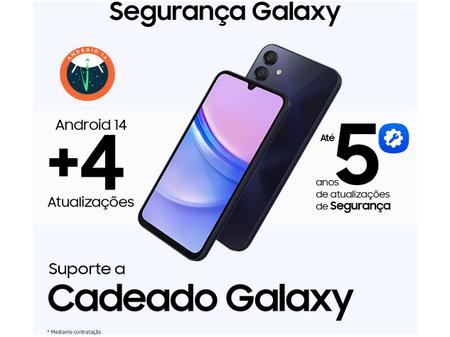 Imagem de Smartphone Samsung Galaxy A15 6,5" 128GB Azul Escuro 5G 4GB RAM Câm. Tripla 50MP + Selfie 13MP 5000mAh Dual Chip
