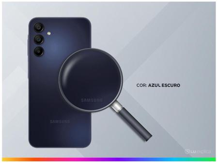 Imagem de Smartphone Samsung Galaxy A15 6,5" 128GB Azul Escuro 5G 4GB RAM Câm.