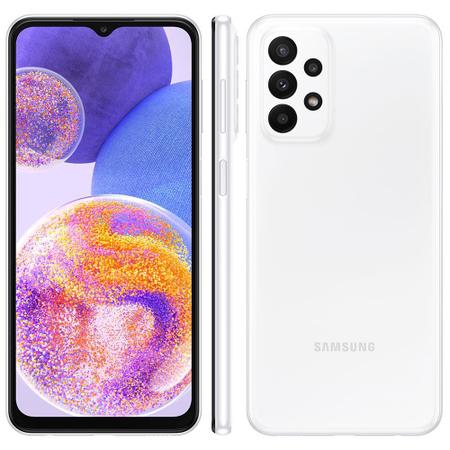 Smartphone Samsung Galaxy A23 Snapdragon 695 128GB Branco 5G Dual Chip 4GB  RAM Tela Infinita 6,6 Câmera Traseira 50MP+5MP+2MP+2MP