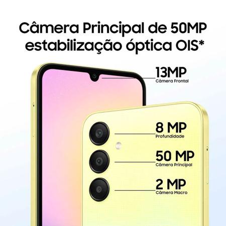 Imagem de Smartphone Samsung Galaxy A25 256GB 5G 6,5  8GB RAM Câmera Tripla 50MP Selfie 13MP Dual Chip Android 14