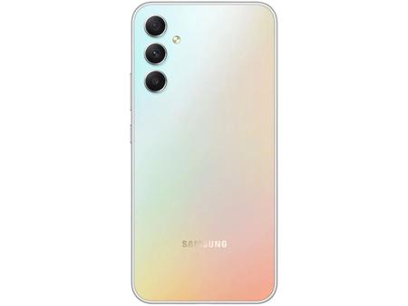 Imagem de Smartphone Samsung Galaxy A34 128GB 5G - Prata, Câmera Tripla 48MP + Selfie 13MP, RAM 6GB, Tela Inifinita 6.6" 