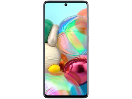 Imagem de Smartphone Samsung Galaxy A71 128GB Prata 4G - 6GB RAM Tela 6,7” Câm. Quádrupla + Selfie 32MP