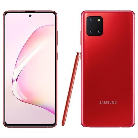 Smartphone Samsung Galaxy Note 10 Lite, 6GB RAM, 128 GB, Caneta S-Pen, Tela  Infinita 6.7, Câmera Tripla Vermelho