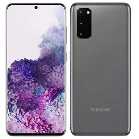 Imagem de Smartphone Samsung Galaxy S20, Cinza, Tela 6.2", 4G+Wi-Fi+NFC, Android, Câm Traseira 64+12+12MP e Frontal 10MP, 128GB