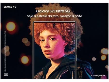 Imagem de Smartphone Samsung Galaxy S23 Ultra 256GB Preto 5G 12GB RAM 6,8” Câm. Quádrupla + Selfie 12MP