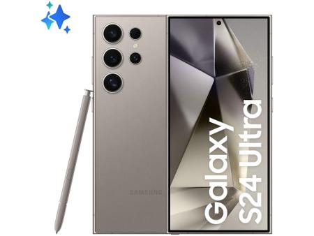 Imagem de Smartphone Samsung Galaxy S24 Ultra 6,8" Galaxy AI 256GB Titânio Cinza 5G 12GB RAM Câm. Quádrupla 20