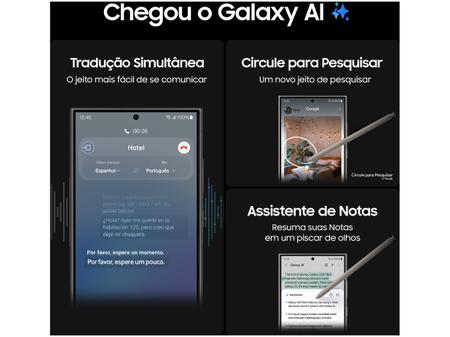 Imagem de Smartphone Samsung Galaxy S24 Ultra 6,8" Galaxy AI 256GB Titânio Cinza 5G 12GB RAM Câm. Quádrupla 200MP + Selfie 12MP Bateria 5000mAh Dual Chip