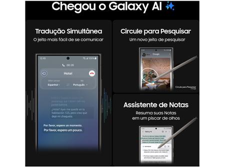 Imagem de Smartphone Samsung Galaxy S24 Ultra 6,8" Galaxy AI 512GB Titânio Cinza 5G 12GB RAM Câm. Quádrupla 200MP + Selfie 12MP Bateria 5000mAh Dual Chip