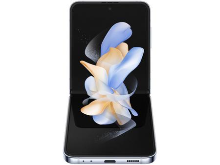 Imagem de Smartphone Samsung Galaxy Z Flip4 128GB Azul 5G Octa-Core 8GB RAM Câm. Dupla + Selfie 10MP