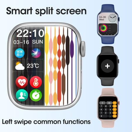 Relogio Smart Watch Preto Feminino Compativel iPhone Samsung