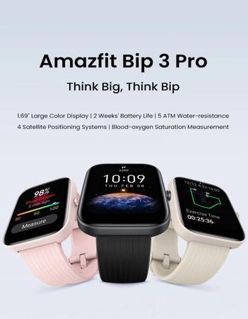 Imagem de Smartwatch Amazfi Bip 3 Pro - com GPS Esportes Redes Sociais