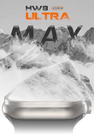 Imagem de Smartwatch Hw8 Ultra Max Serie 8 Troca Foto Pulseira Recebe Ligaçoes Monitor De Atividade Fisica
