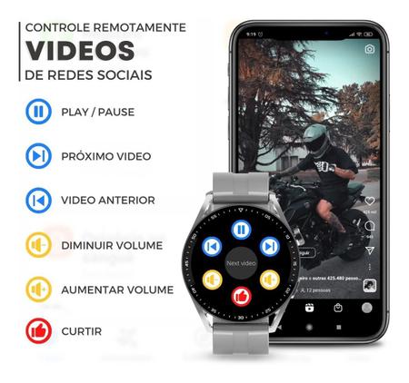 Imagem de Smartwatch Inteligente Relógio masculino Hw28 Redondo Original Ios/android