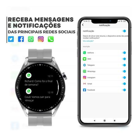 Imagem de Smartwatch Inteligente Relógio masculino Hw28 Redondo Original Ios/android