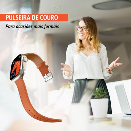 Relógio Digital Smartwatch Inteligente Laranja Amax Ultra ISO Android -  Resistente a àgua - Smartwatch e Acessórios - Magazine Luiza