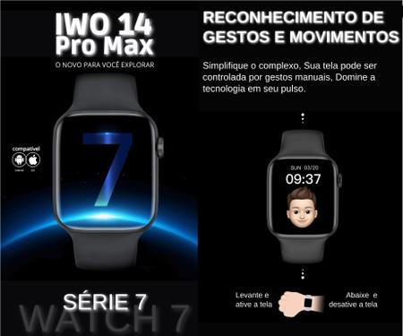 Imagem de Smartwatch Tela Infinita Relógio Inteligente Para IOS Android Com 2 Pulseiras