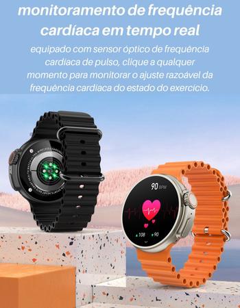 Imagem de Smartwatch Ultra 9 Pro Redondo Tela Amoled 1.6 Pol. Microwear New 2023 + Puls Extra + Película