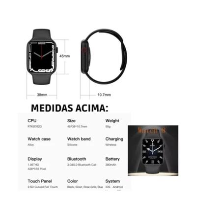 Relógio Smartwatch 2023 Watch 8 Pro 45mm C/ Nfc Rose - Mike - Smartwatch e  Acessórios - Magazine Luiza