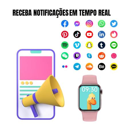 Relógio Smartwatch 2023 Watch 8 Pro 45mm C/ Nfc Rose - Mike - Smartwatch e  Acessórios - Magazine Luiza