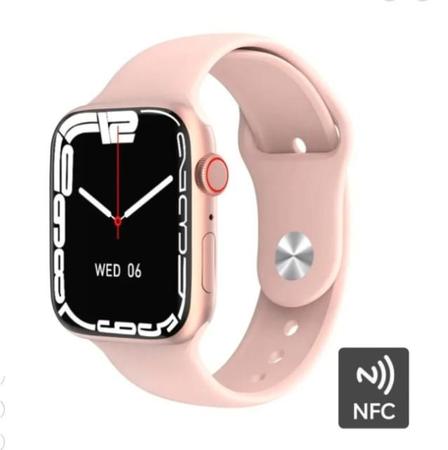 Smartwatch W28 Monitor Saude Nfc Indução Relogio Digital Lançamento Watch 8  Bluetooth 45mm - Rosa, Netshoes in 2023