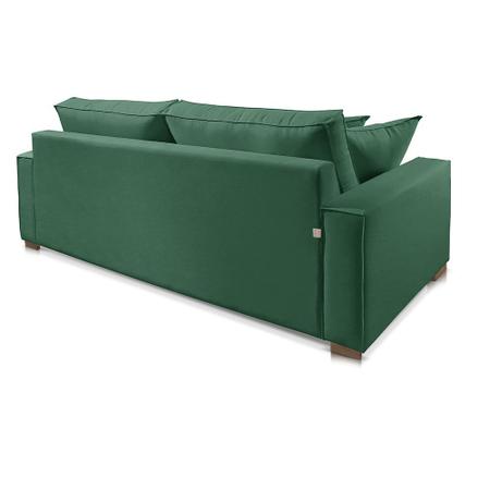 Imagem de Sofá 3 Lugares Fixo Living Hotello Suede Verde 2,00m