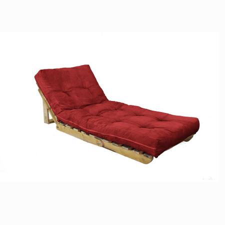 Imagem de Sofá-Cama 1 Lugar Solteiro Marina Futon Suede Vermelho