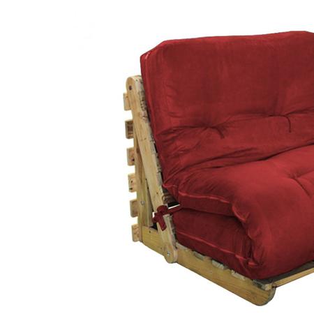 Imagem de Sofá-Cama 1 Lugar Solteiro Marina Futon Suede Vermelho