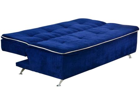 Imagem de Sofá-cama 3 Lugares Suede Reclinável